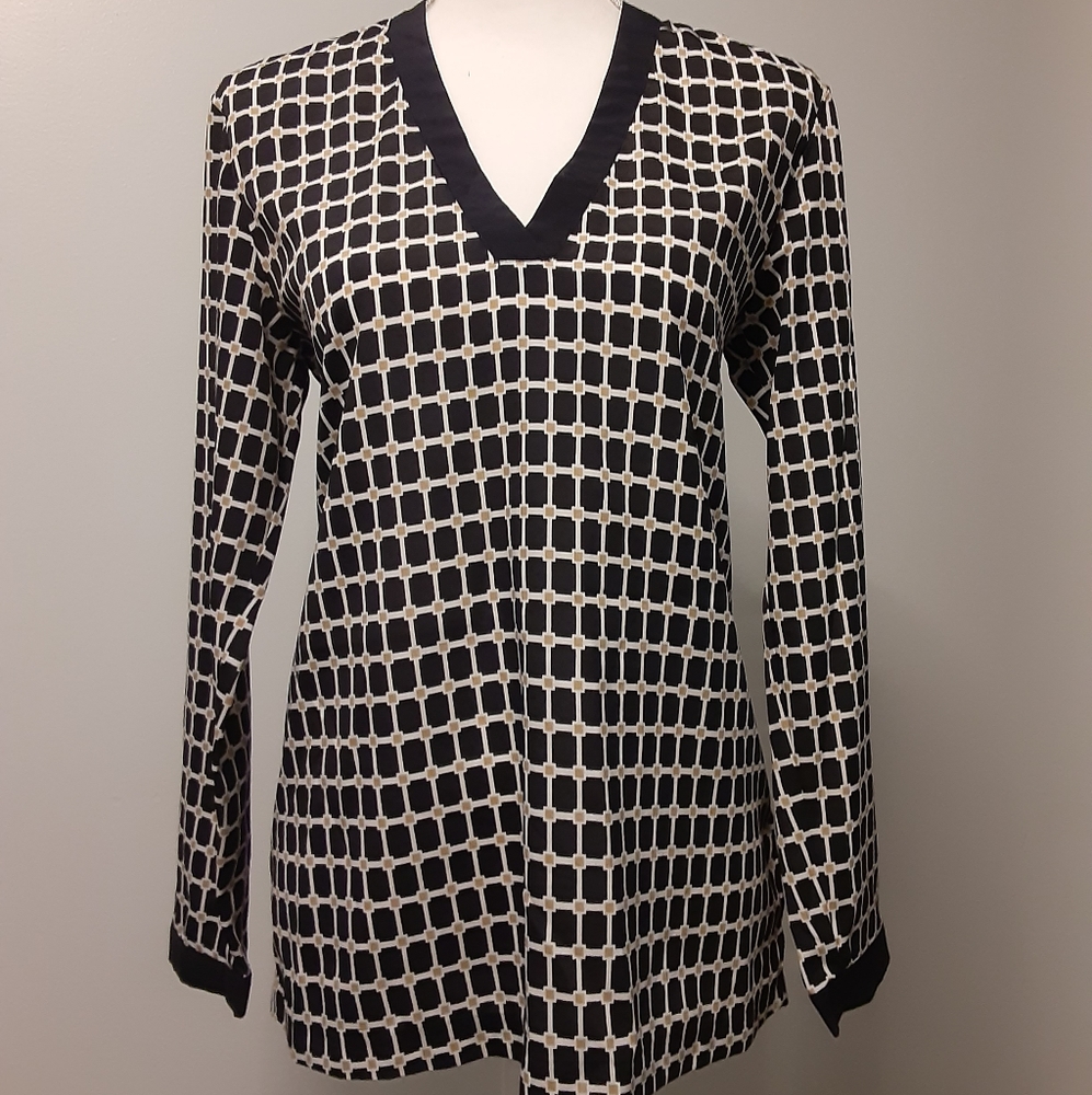 Michael Kors V-neck Top Black Small